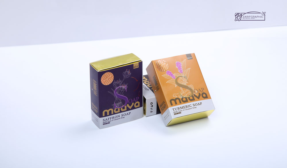 Packaging design of Mava cosmetic soap