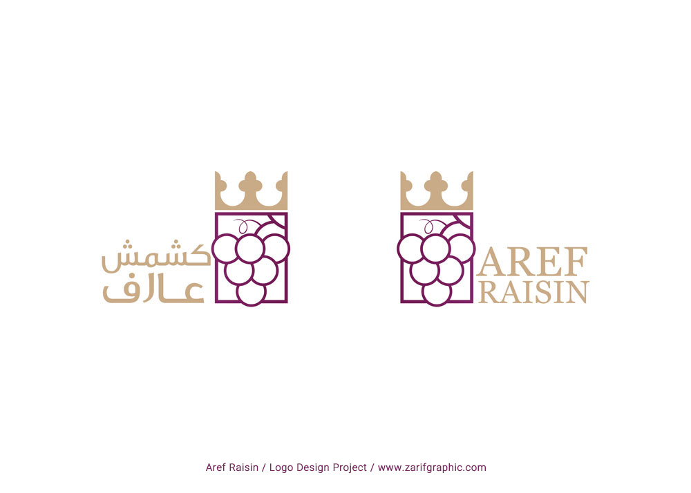 Creative design of commercial raisin logo
