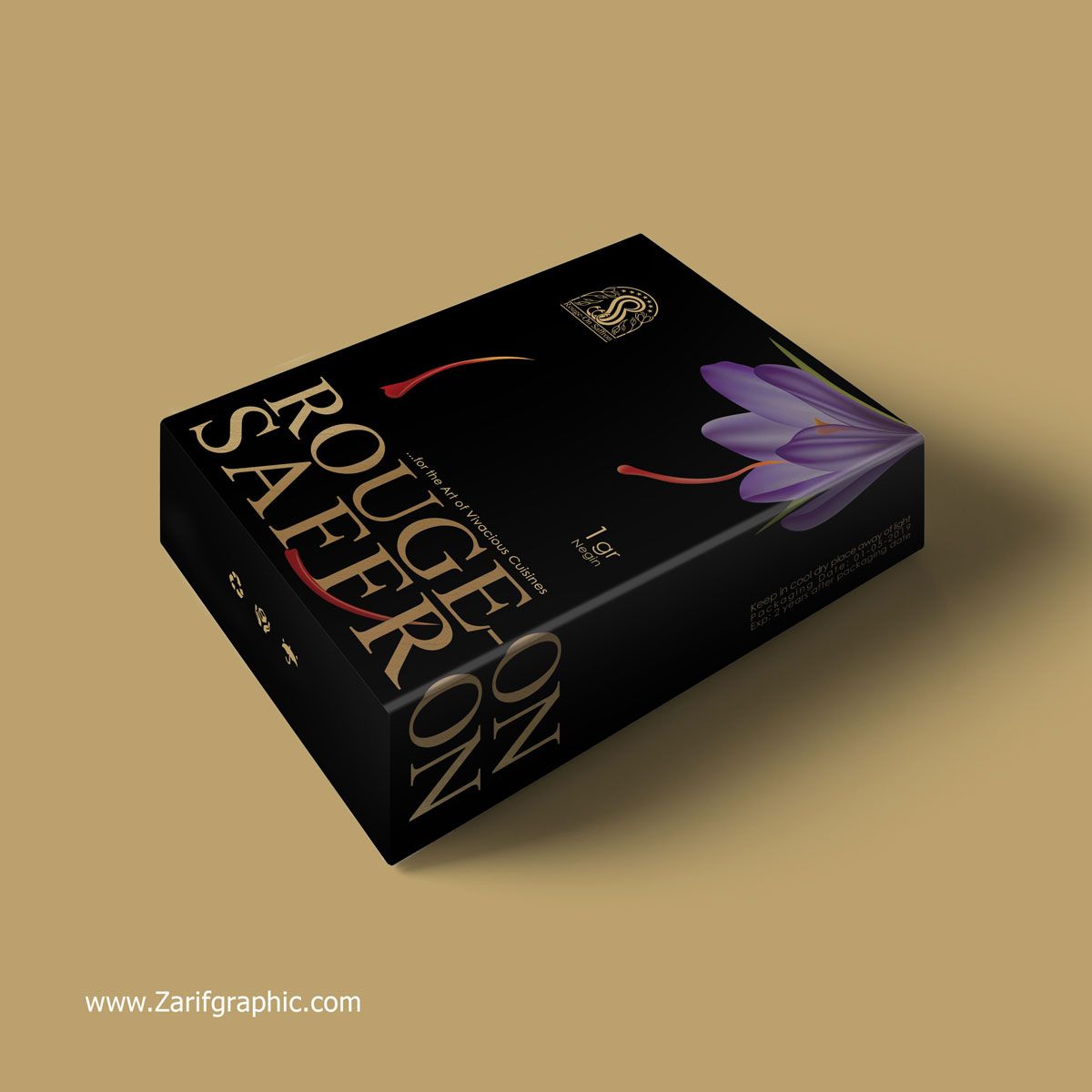 designer packageing saffron in dubai
