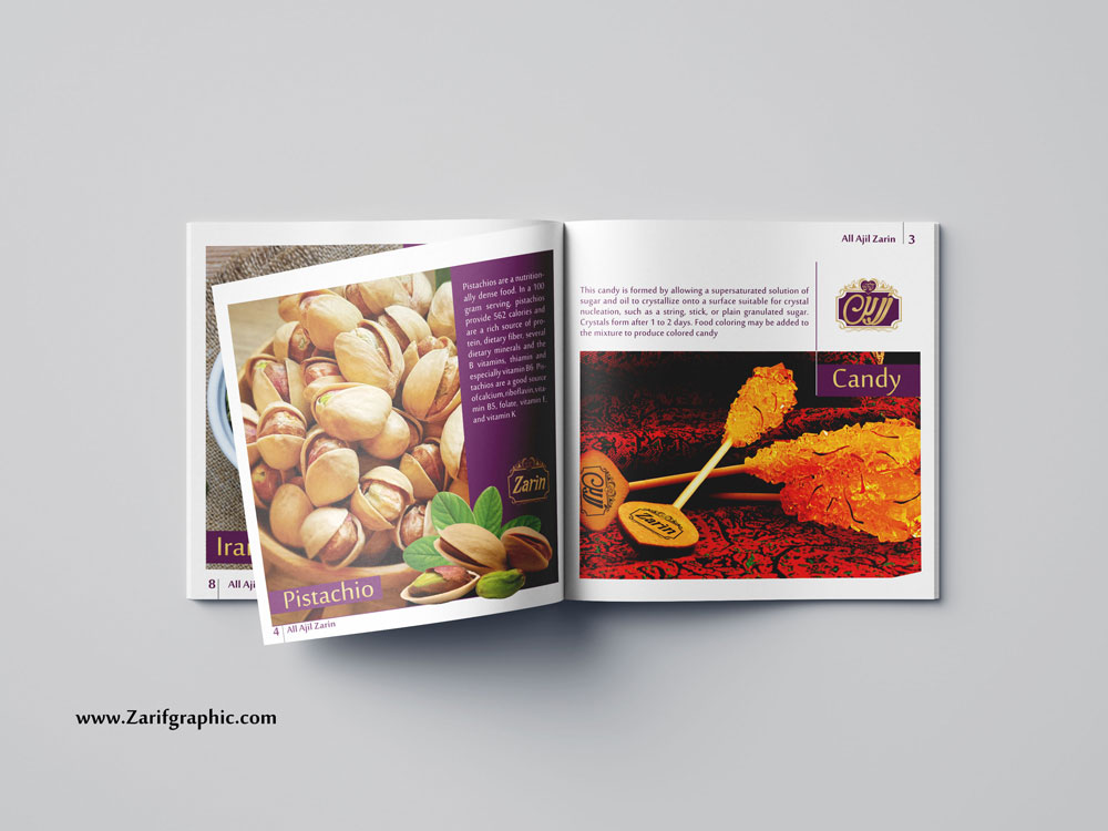 طراحی کاتالوگ ایندیزاین شیک و کاربردی زعفران