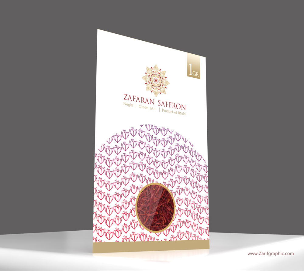 طراحی بسته بندی زعفران فرانسه  در ظریف گرافیک