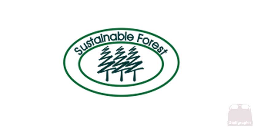 چوب جنگل های ماندگار روی بسته بندی محصولات 